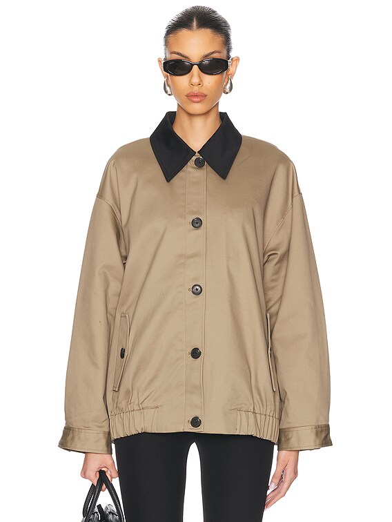 EAVES Yuna Jacket in Khaki Greige | FWRD