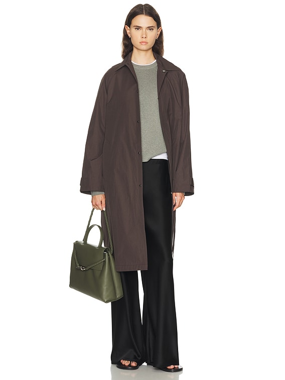 EAVES x Jasmine Tookes Kenzie Trench Coat in Ganache | FWRD