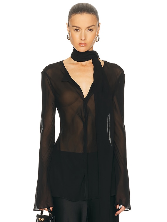 EAVES Via Blouse in Black | FWRD
