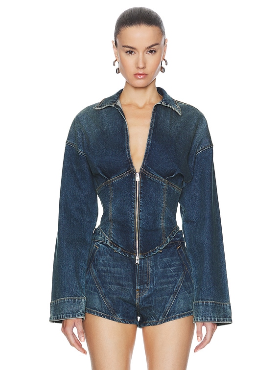 EB Denim Joni Top in Blue Dream | FWRD EB Denim Joni Top in Blue Dream | FWRD