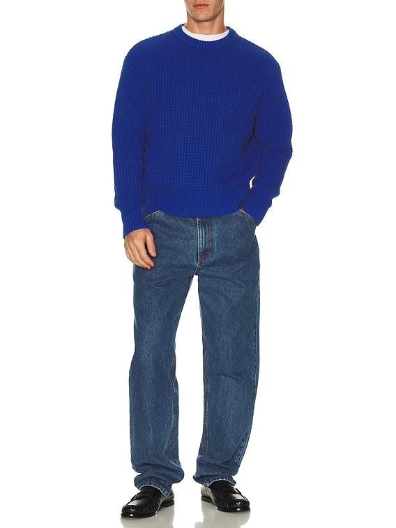 Every Other Thursday Fisherman Knit Sweater in Cobalt | FWRD