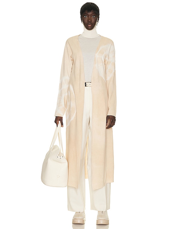 The Elder Statesman　カシミアカーディガン　アイボリー　L The Elder Statesman カーディガン - Ivory & Khaki | FWRD