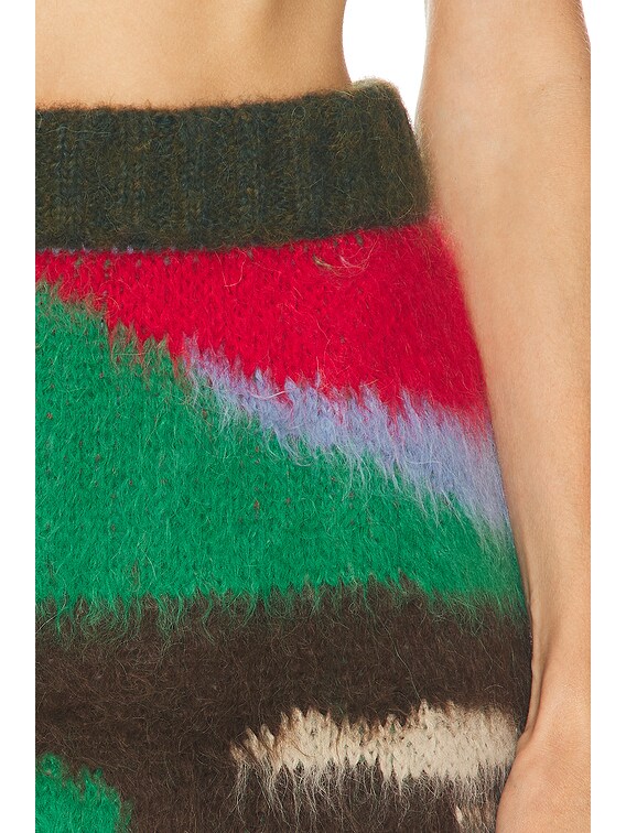 ★新品タグ付き★ Jacquard skirt white34 The Elder Statesman Topo Jacquard Skirt in Multi | FWRD