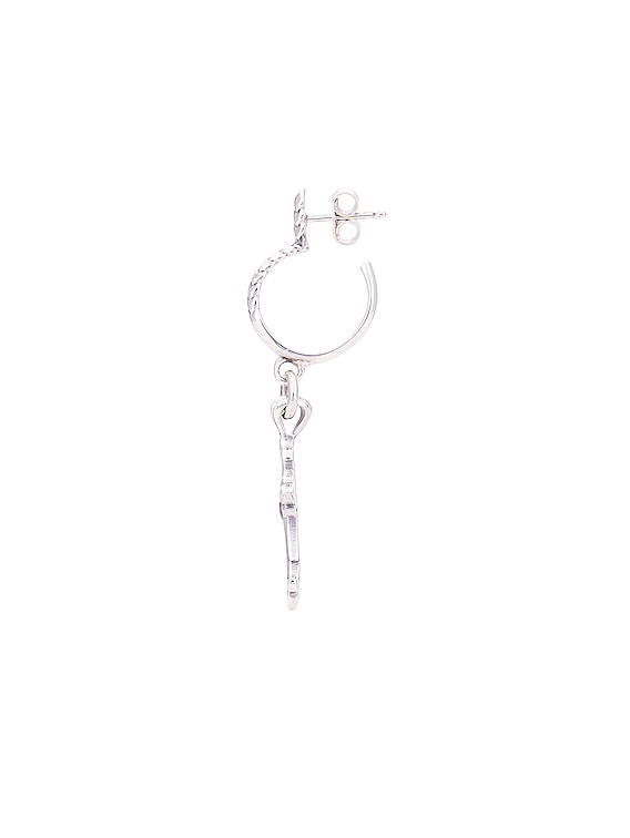 Emanuele Bicocchi Fleury Cross Earring in Silver | FWRD