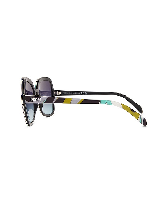 Pucci 60MM Butterfly Sunglass Turquoise Pucci 60MM Butterfly Sunglasses | Saks Fifth Avenue main image 2