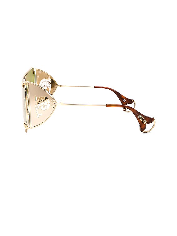 Emilio Pucci サングラス - Shiny Pale Gold & Green | FWRD