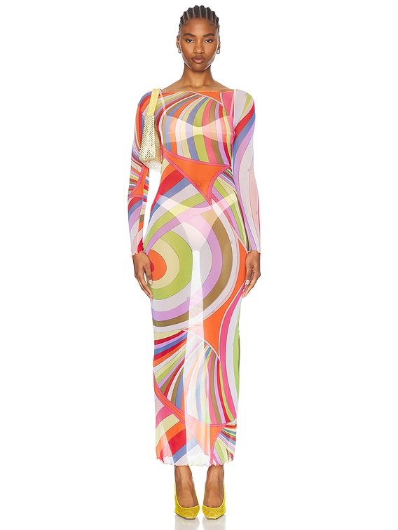 ワンピース Emilio Pucci Dresses Emilio Pucci Tulle Long Dress in Multicolor | FWRD
