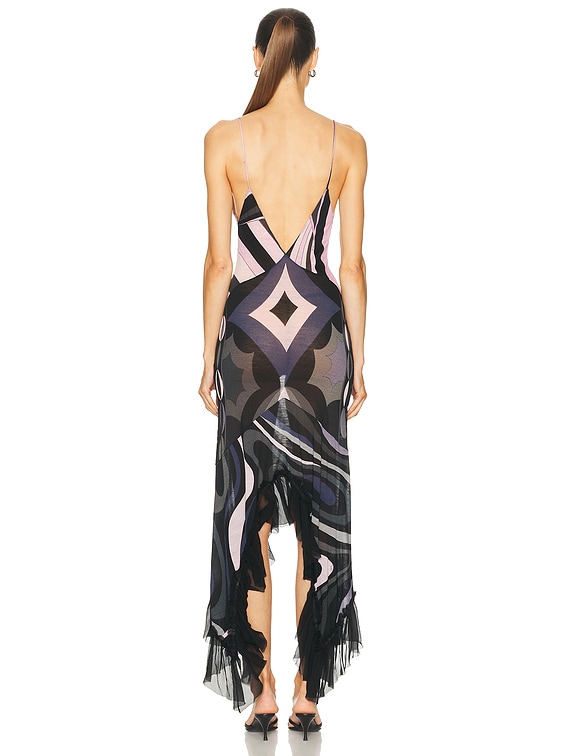 EMILIO PUCCI ブラックワンピース サイズ34 Emilio Pucci Maxi Dress in Pink & Black | FWRD
