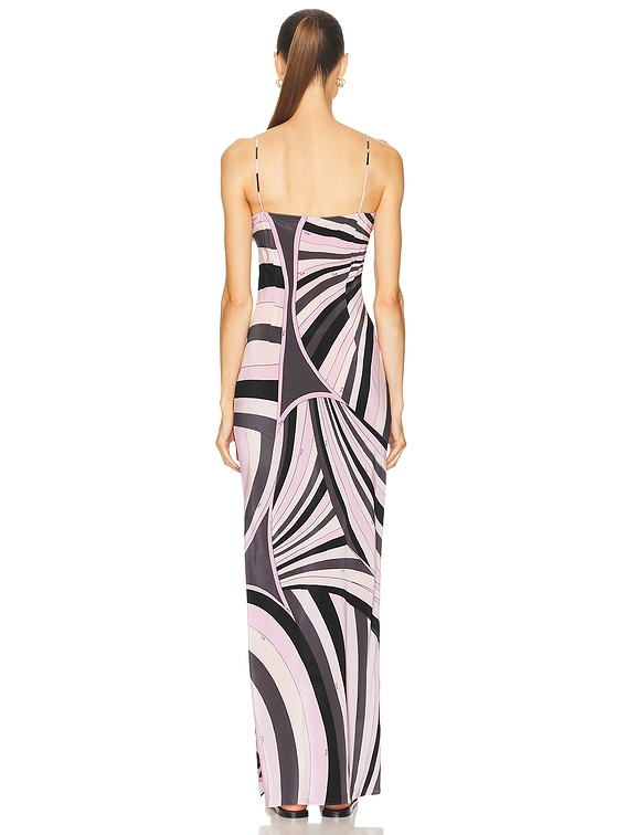 Emilio Pucci Maxi Dress in Pink & Black | FWRD