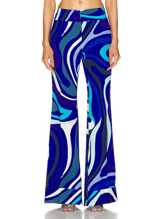 Emilio Pucci High Waisted Pant in Blue | FWRD