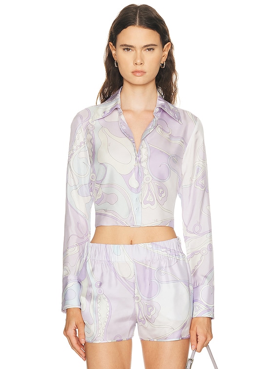 Emilio Pucci Long Sleeve Shirt in Lavender | FWRD