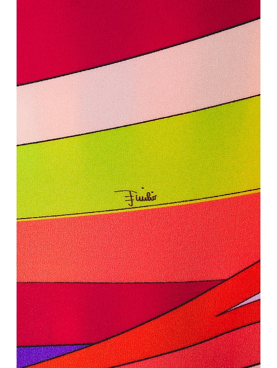 Emilio Pucci V-neck Top in Arancio & Rosa | FWRD