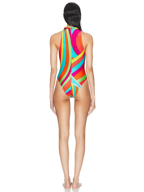 お中元 お歳暮 お年賀 夏 冬 年末年始のご挨拶 ギフト 通販な Pucci Emilio One FWRD | Fuxia & Arancio in Swimsuit Piece ワンピース