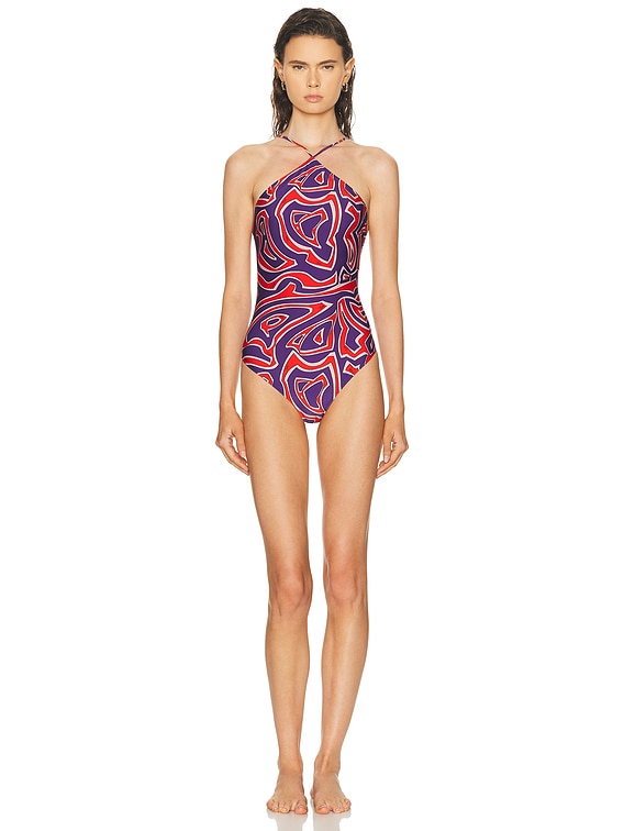 Emilio Pucci Costume One Piece Swimsuit in Multicolor | FWRD