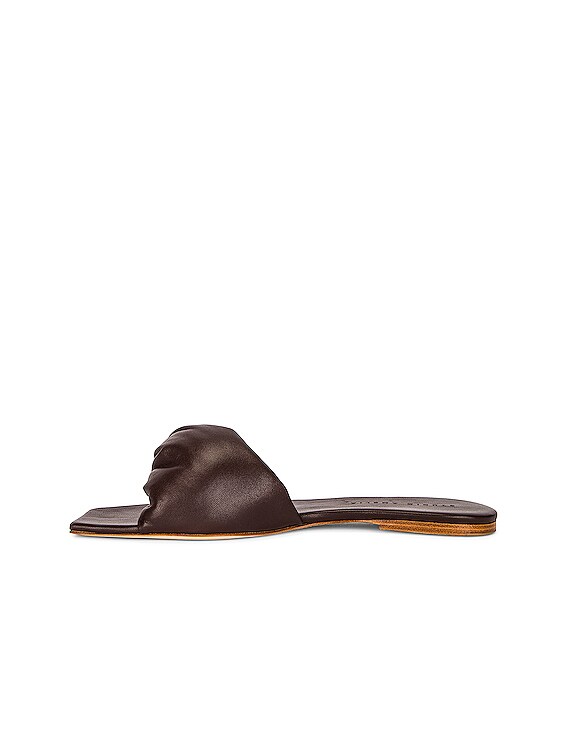 Studio Amelia Twist Front 10 Flat Sandal in Chocolate | FWRD