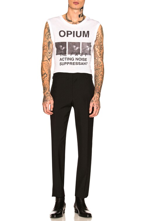 Enfants Riches Deprimes Opium Tank in White & Black | FWRD