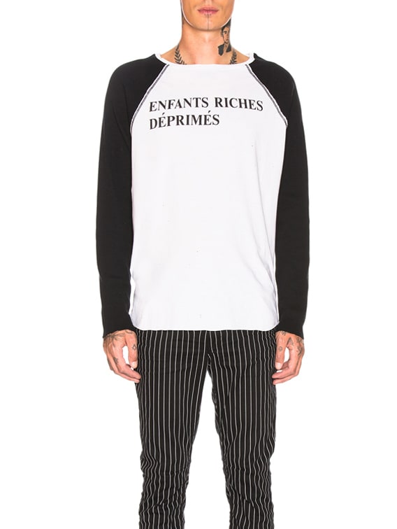 enfants riches déprimés ロングスリーブカットソー M Buy Enfants Riches Déprimés women white 'neoism' printed
