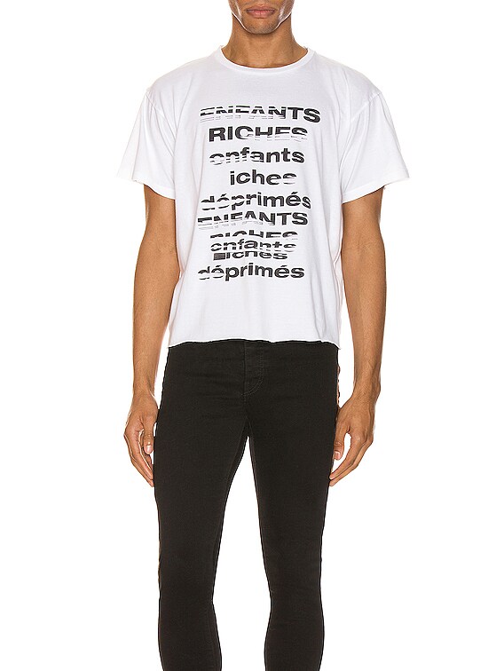 Enfants Riches Deprimes ERD TV Static Short Sleeve Tee in White | FWRD