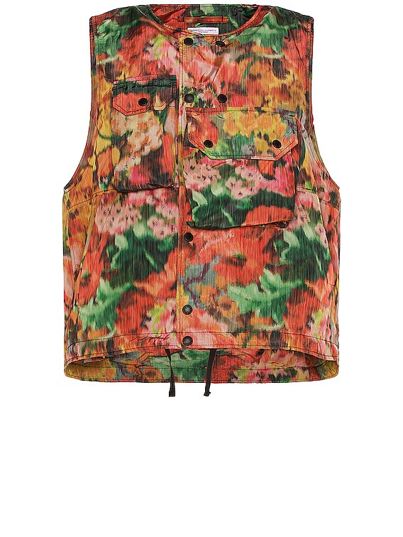 Engineered Garments Floral Camo Cover Vest in Multi Color | FWRD