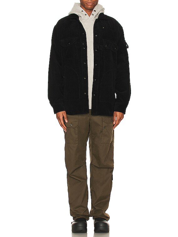 Engineered Garments Explorer Shirt Jacket in Black | FWRD