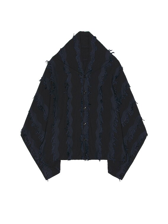 Engineered Garments Button Shawl in Navy | FWRD