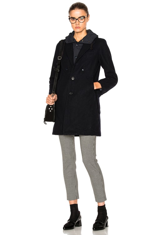 ジャケット・アウター EngineeredGarments ChesterCoat20ozMelton Engineered Garments Melton Chester Coat in Dark Navy | FWRD