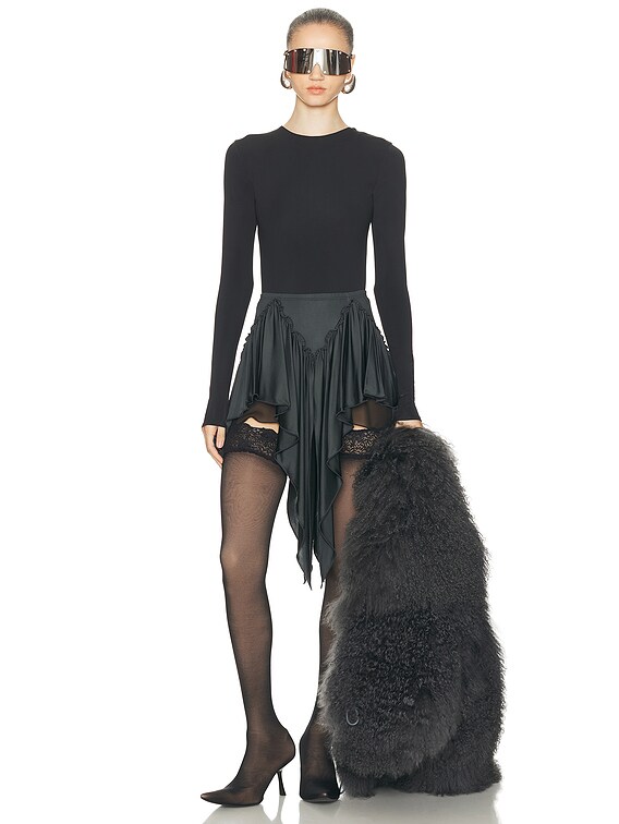 Entire Studios Long Sleeve Bodysuit in Soot | FWRD