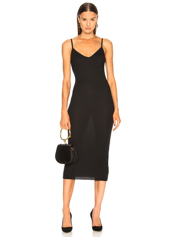 knee length dresses for ladies The Spaghetti Strap Midi Dress  The Standard Stitch
