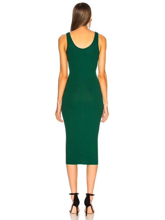 Enza Costa Rib Tank Dress in Emerald | FWRD Enza Costa Rib Tank Dress in Emerald | FWRD