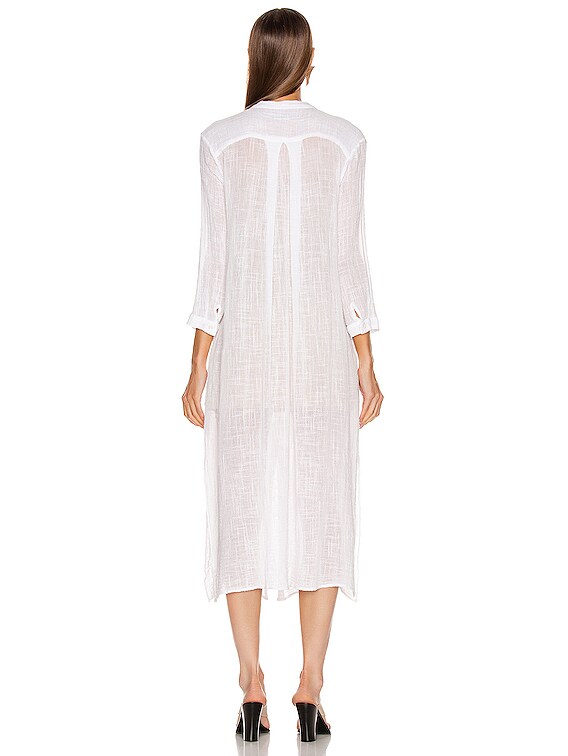 enza costa maxi shirt dress
