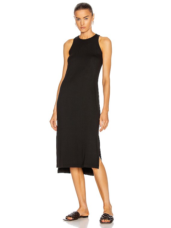 Enza Costa Matte Jersey Side Slit Sheath Dress in Black | FWRD Enza Costa Matte Jersey Side Slit Sheath Dress in Black | FWRD