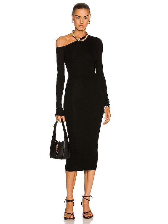 Enza Costa Silk Rib Angled Neck Long 