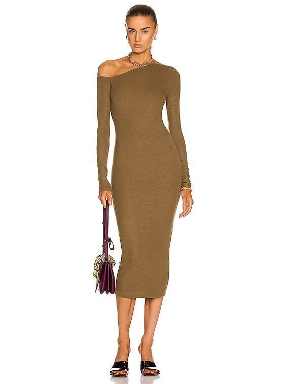 Enza Costa Silk Rib Angled Neck Long 