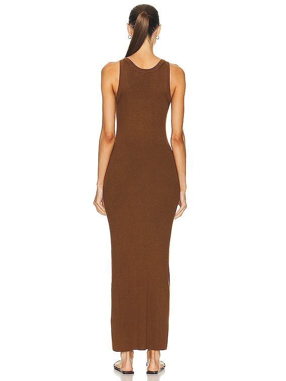 fitted lace wedding dress Ribbed Round Neck Swaeater Tank Dress || David's Clothing main image 0