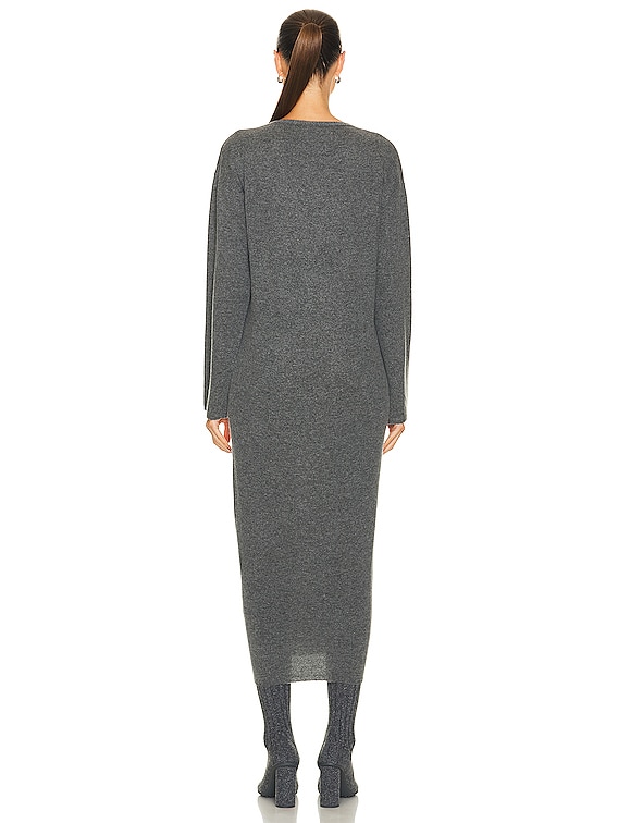 Enza Costa Cocoon Sweater Dress in Heather Grey | FWRD