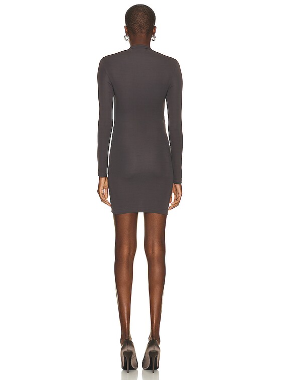Enza Costa Matte Jersey Wrap Dress in Dark Pewter | FWRD