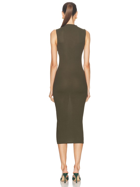 army bodycon dress Cowl-Neck Backless Bodycon Dress-army Green Green / Medium main image 1