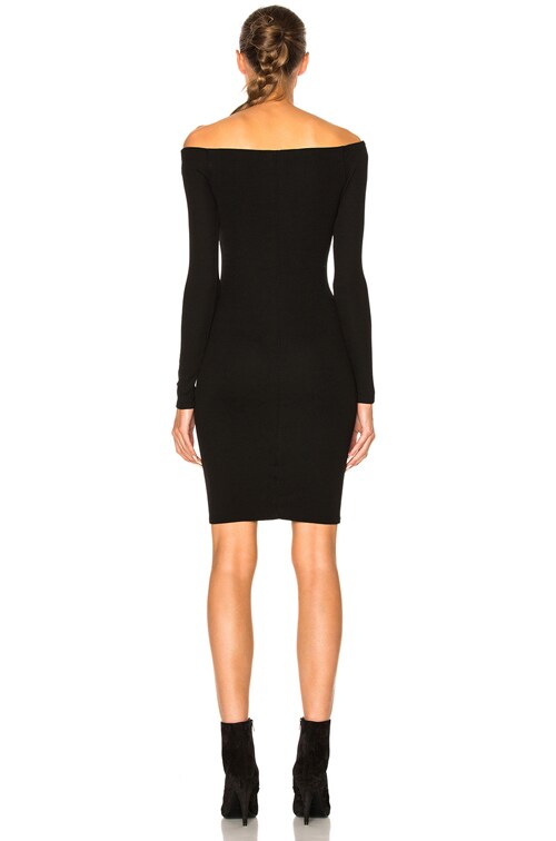 enza costa slash mini dress Enza Costa Lurex Jersey Slash Mini Dress In Black