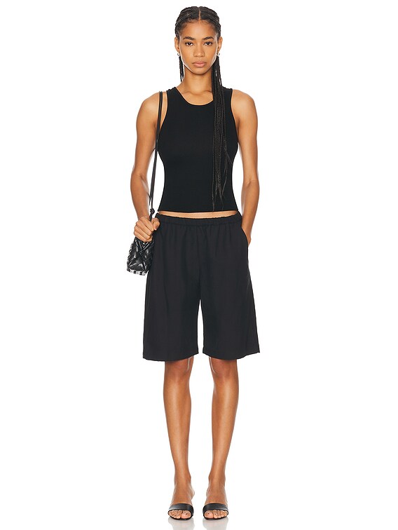 Enza Costa Twill Everywhere Short in Black | FWRD