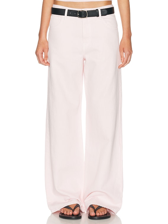 Enza Costa Drift Straight Leg in Pale Pink | FWRD