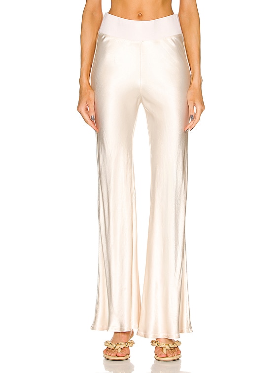 Silk Trouser Pant For Women - White - ZT132 - Silk Avenue Pakistan