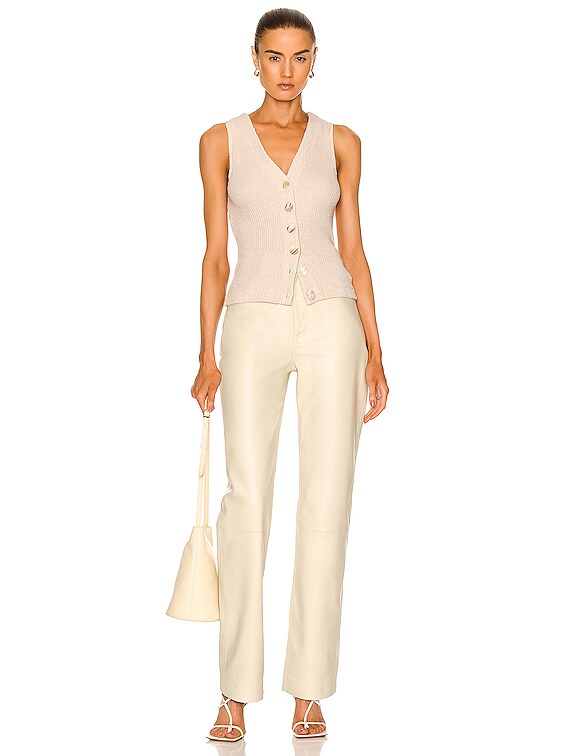 t*e様 ensou. Right-pocketed Sleeveless 25 Enza Costa Terry Knit Vest Tank in Natural | FWRD