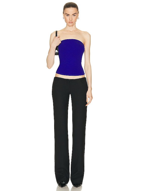 Enza Costa Silk Rib Tube Top in Blue Spirulina | FWRD