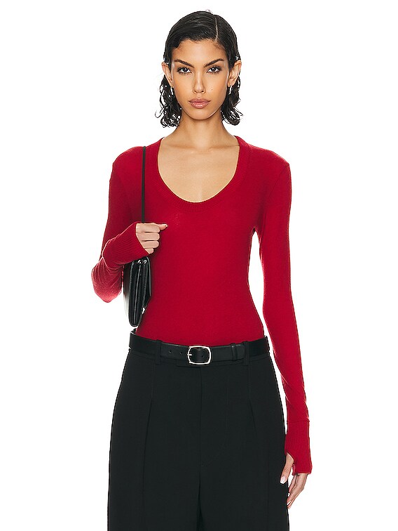 Modal and Cashmere Long-Sleeve Bodysuit