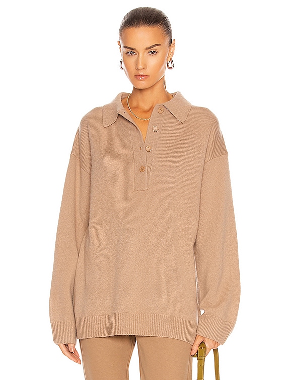 Equipment Lenna Polo Sweater in Camel | FWRD