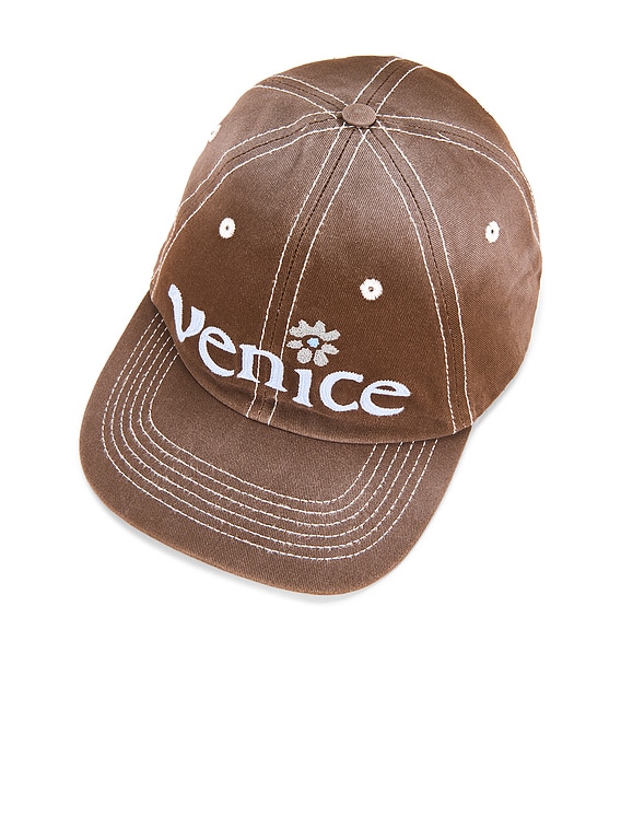 erl 25AW ERL VENICE CAP ベニス キャップ 帽子 ブラウン ERL Venice Cap Woven in Brown | FWRD