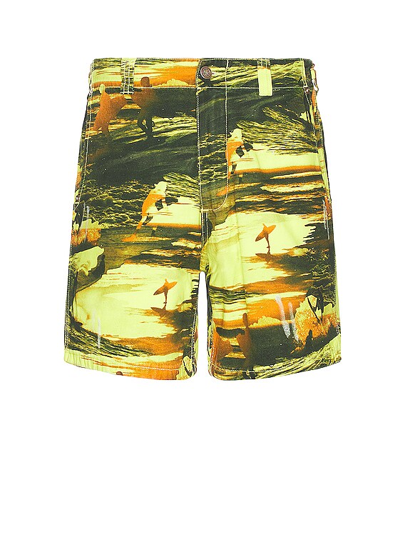 ERL Unisex Printed Shorts Woven in ERL ACID SUNSET