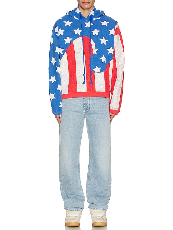 パーカー・フーディ ERL \"STARS AND STRIPES SWIRL\" SWEATSHIRT (ERL07T022_BLUE) ERL STARS AND STRIPES SWIRL HOODIE KNIT Multi | BSTN Store