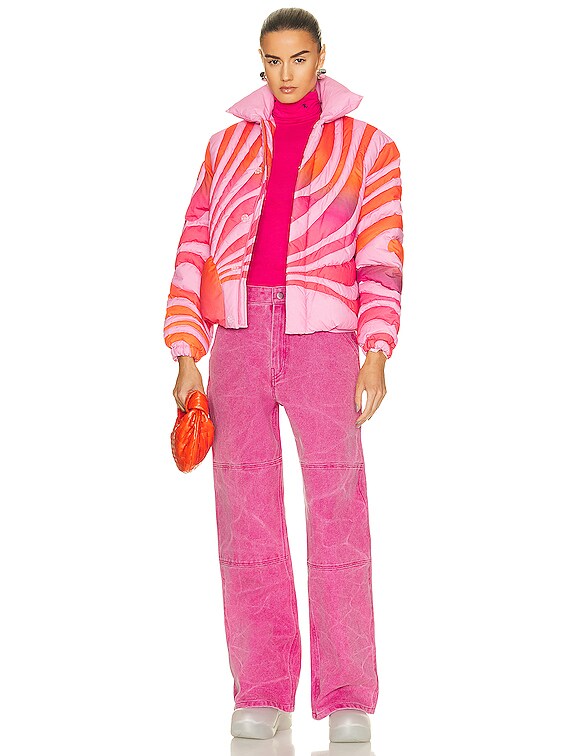 ERL Sunset Puffer Coat in Pink | FWRD