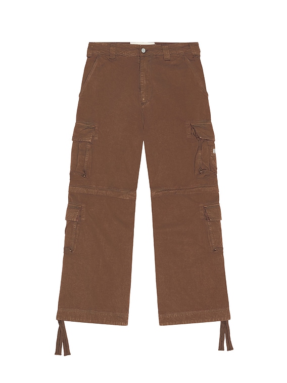 ERL Zip-Off Cargo Pants Woven in Brown | FWRD